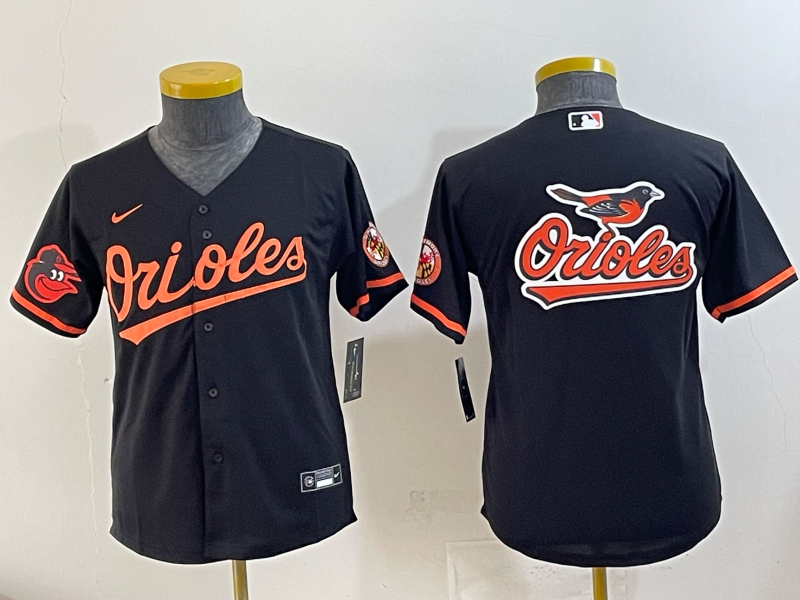 Youth 2025 Baltimore Orioles Blank black Nike MLB Jersey 0010->youth mlb jersey->Youth Jersey